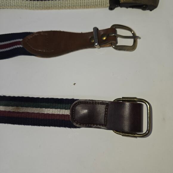 Vintage Children's Belt Lot of 5 Woven Elastic Leather 24" to 26" Adjustable - Picture 2 of 16